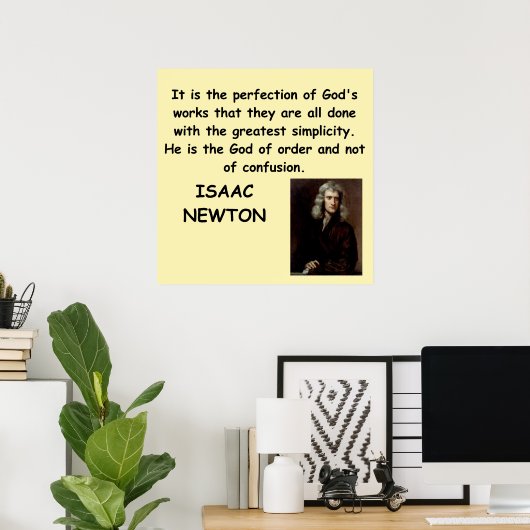 isaac newton poster (Thuiskantoor)