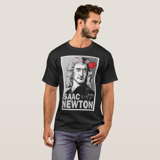Isaac Newton Poster stijl Pop kunst T-shirt (Voorkant volledig)