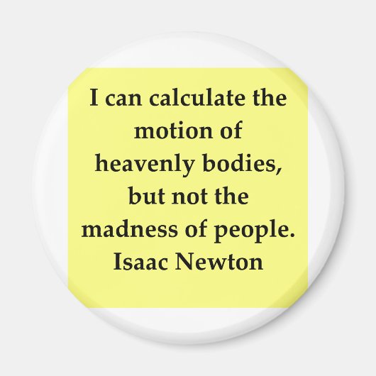 Isaac Newton Quote Magneet (Voorkant)