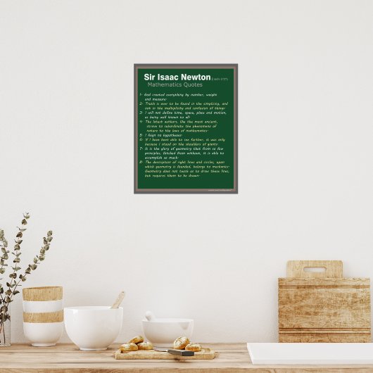 Isaac Newton Quotes poster (Keuken)