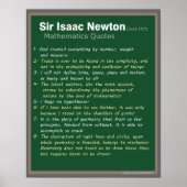 Isaac Newton Quotes poster (Voorkant)