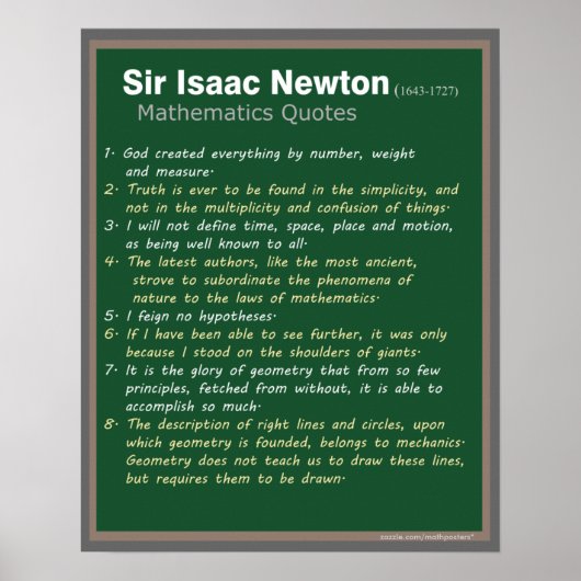 Isaac Newton Quotes poster (Voorkant)