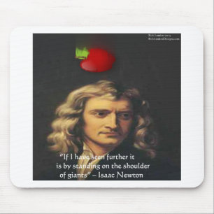 Isaac Newton "Reuzen Schouders" Wijsheid Cadeaus & Muismat