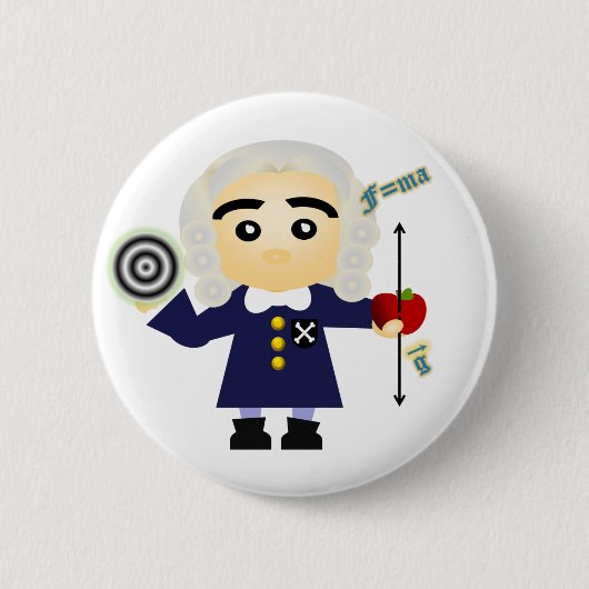 Isaac Newton Ronde Button 5,7 Cm (Voorkant)