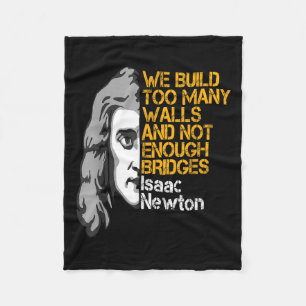 Isaac Newton Walls and Bridges Inspirerend Quote Fleece Deken