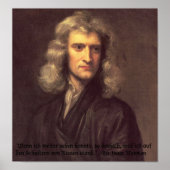 Isaac Newton Zitat Poster (Voorkant)