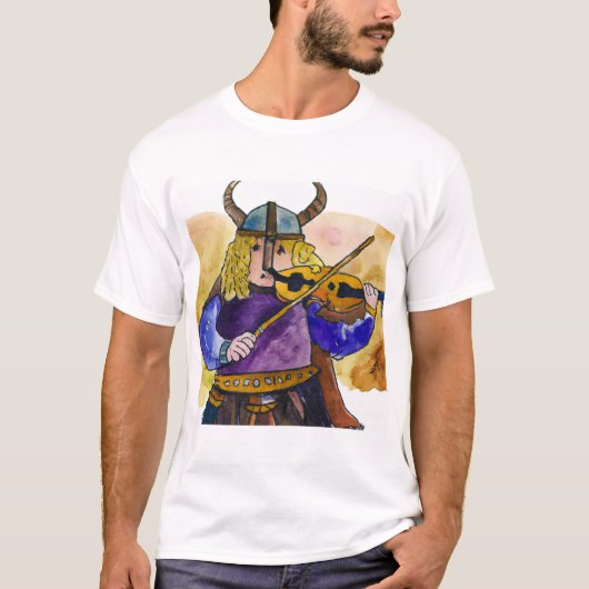 Isaac Stern als viking violist T-shirt (Voorkant)