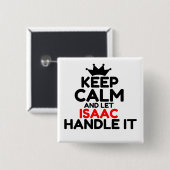 ISAAC VIERKANTE BUTTON 5,1 CM (Voorkant /achterkant)
