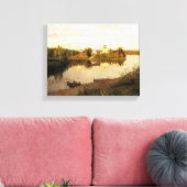 Isaak Levitan 'Avondklokken' schilderij Canvas Afdruk (Insitu (Woonkamer))