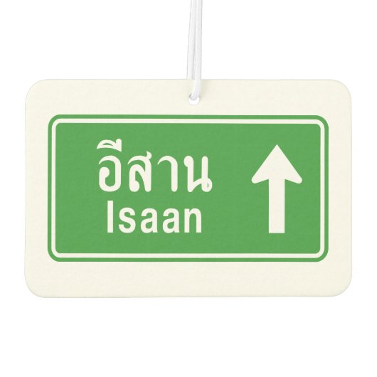 Isaan Ahead ⚠ Thai Highway Traffic Sign ⚠ Luchtverfrisser (Achterkant)