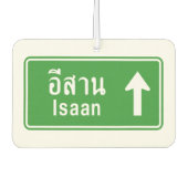 Isaan Ahead ⚠ Thai Highway Traffic Sign ⚠ Luchtverfrisser (Voorkant)