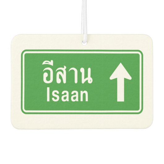 Isaan Ahead ⚠ Thai Highway Traffic Sign ⚠ Luchtverfrisser (Voorkant)