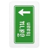 Isaan Ahead ⚠ Thai Highway Traffic Sign ⚠ Magneet (Verticaal)