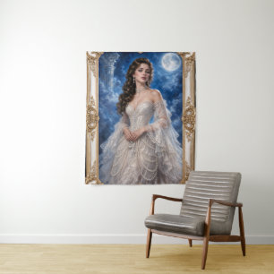 Isabeau Castellan Hemelse Maanverlichte Ethische Wandkleed