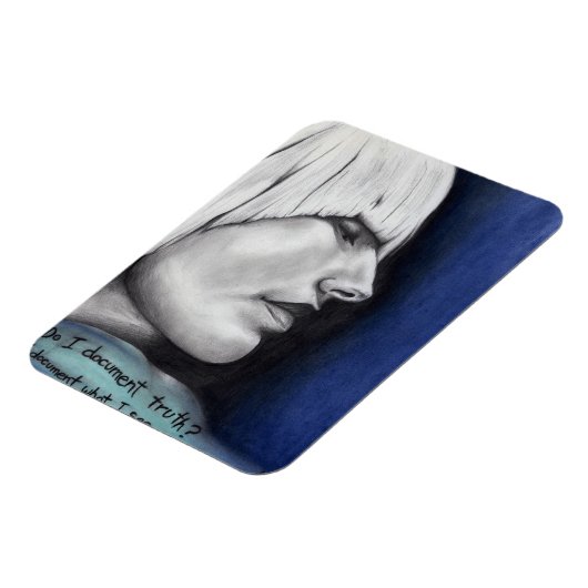 Isabel Blonde Woman portret originele kunsttekenin Magneet (Linkerzijde)