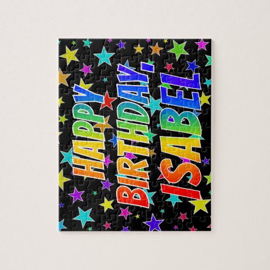 "ISABEL" First Name, Fun "HAPPY BIRTHDAY" Legpuzzel (Verticaal)