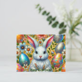 ISABEL ~ HAPPY EASTER BUNNY GREETING ~  FEESTDAGENKAART (Staand voorkant)