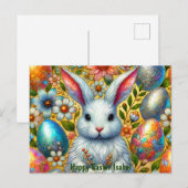 ISABEL ~ HAPPY EASTER BUNNY GREETING ~  FEESTDAGENKAART (Voorkant / Achterkant)