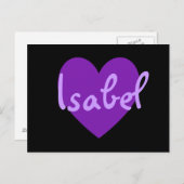 Isabel in Paars Briefkaart (Voorkant / Achterkant)