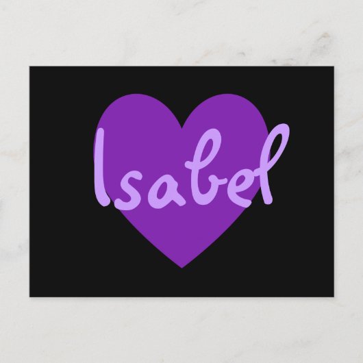 Isabel in Paars Briefkaart (Voorkant)