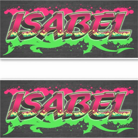 Isabel Vorname Name Graffiti Aufkleber Sticker (Voorkant)
