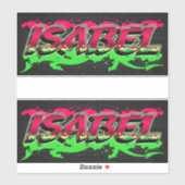 Isabel Vorname Name Graffiti Aufkleber Sticker (Vel)