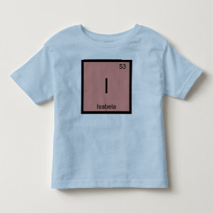 Isabela Naam Chemie Element Periodiek Systeem Kinder Shirts