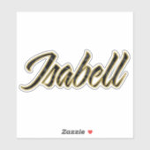 Isabell black gold Lettering Aufkleber Sticker (Vel)