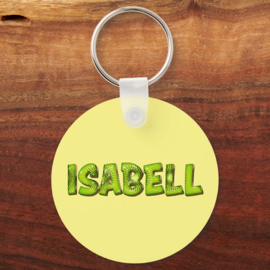 Isabell Name Kiwi Design Schlüsselanhänger Sleutelhanger (Voorkant)