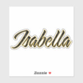 Isabella black gold Lettering Aufkleber Sticker (Vel)