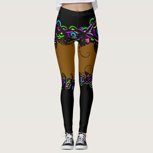 Isabella Brown Illusie Leggings (Voorkant)