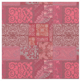 Isabella Burgundy Red Stof