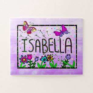 Isabella - de naam Isabella Whimsical-tekening  Legpuzzel