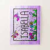Isabella - de naam Isabella Whimsical-tekening Legpuzzel (Verticaal)