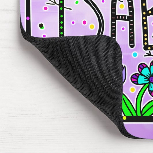 Isabella - de naam Isabella Whimsical-tekening Muismat (Hoek)