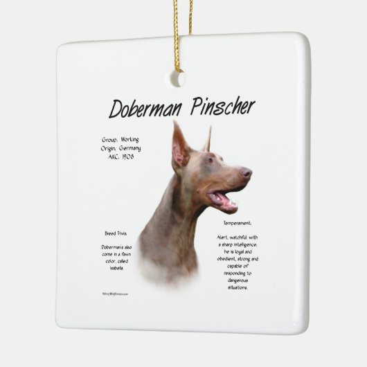 Isabella Doberman Geschiedenis Keramisch Ornament (Links)