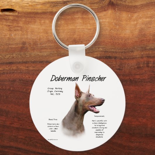 Isabella Doberman Geschiedenis Sleutelhanger (Achterkant)