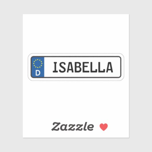 Isabella Duits Bord van het Autovergunning Sticker (Vel)