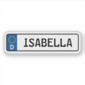 Isabella Duits Bord van het Autovergunning Sticker (Voorkant)