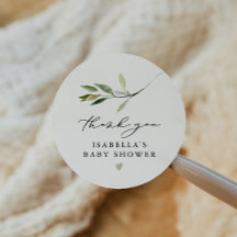 ISABELLA Elegant Boho Greenery Leaf Baby shower