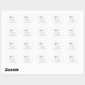ISABELLA Elegant Boho Greenery Leaf Vrijgezellenfe Ronde Sticker (Vel)