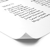 ISABELLA Elegant Boho Greenery Table Seating Chart Poster (Hoek)