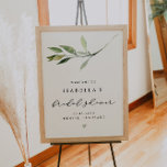 ISABELLA Elegant Greenery Vrijgezellenfeest Welkom Poster<br><div class="desc">Dit vrijgezellenfeest-welkomstbord is voorzien van een elegant waterverf groen blad en een modern,  minimaal design. Dit welkome poster is de perfecte aanvulling op je buitentuin of klassieke vrijgezellenfeest.</div>
