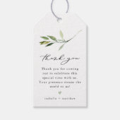 ISABELLA Elegant Groene Blad Boho Bedankt Cadeaulabel (Voorkant)