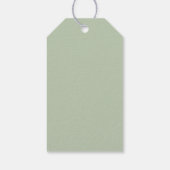 ISABELLA Elegant Groene Blad Boho Bedankt Cadeaulabel (Achterkant)