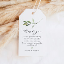 ISABELLA Elegant Groene Blad Boho Bedankt