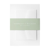 ISABELLA Elegant Light Pastel Green Minimalist Uitnodigingen Wikkel (Voorkant Voorbeeld)