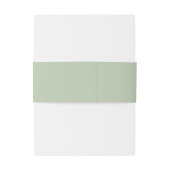 ISABELLA Elegant Light Pastel Green Minimalist Uitnodigingen Wikkel (Achterkant Voorbeeld)