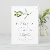 ISABELLA Elegant Minimalist Greenery Vrijgezellenf Kaart (Staand voorkant)