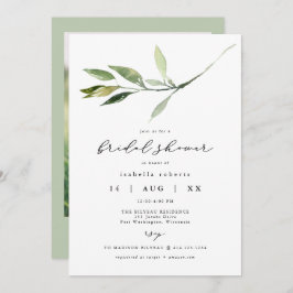 ISABELLA Elegant Minimalist Greenery Vrijgezellenf Kaart